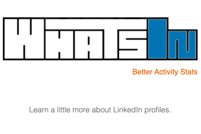 WhatsIn, un outil d’analyse de profils LinkedIn façon ...